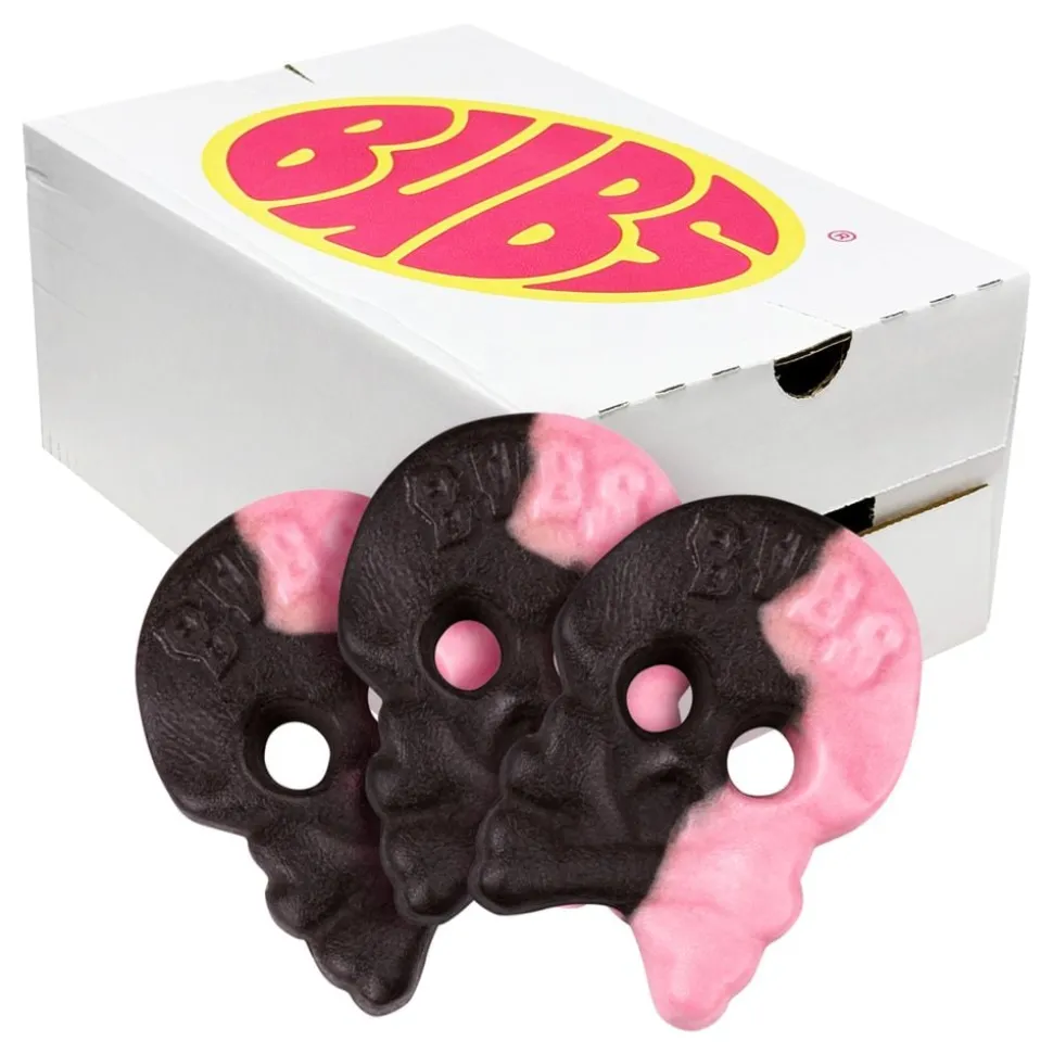 BUBS Raspberry Salty Licorice Skalle Foam Storpakning