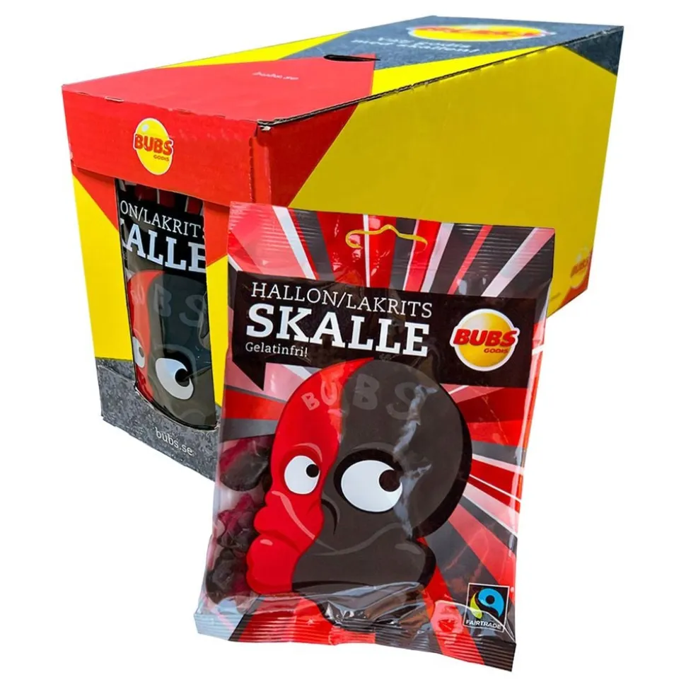 BUBS Raspberry Salty Licorice Skalle Storpakning