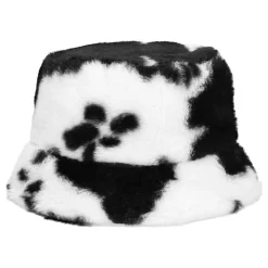 Bucket Hat i fuskepels med kumønster