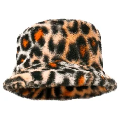 Bucket Hat i fuskpels leopard