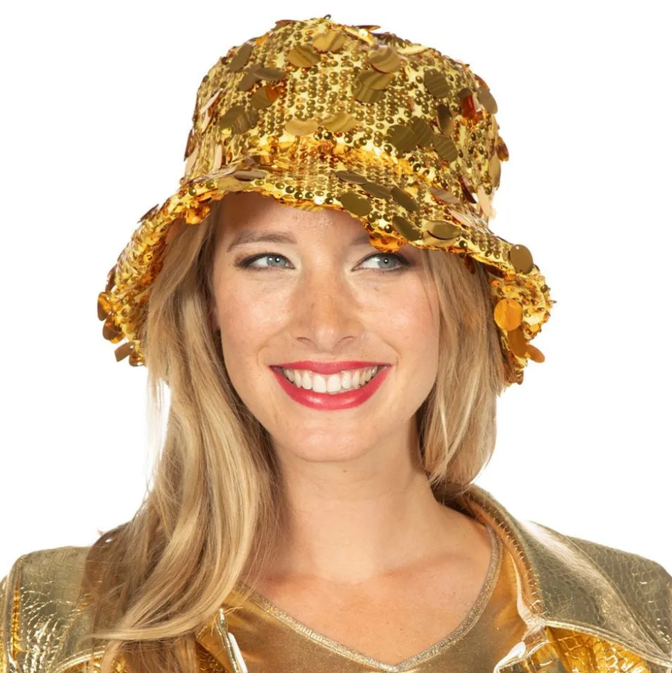 Bucket Hat Paljetter Gull