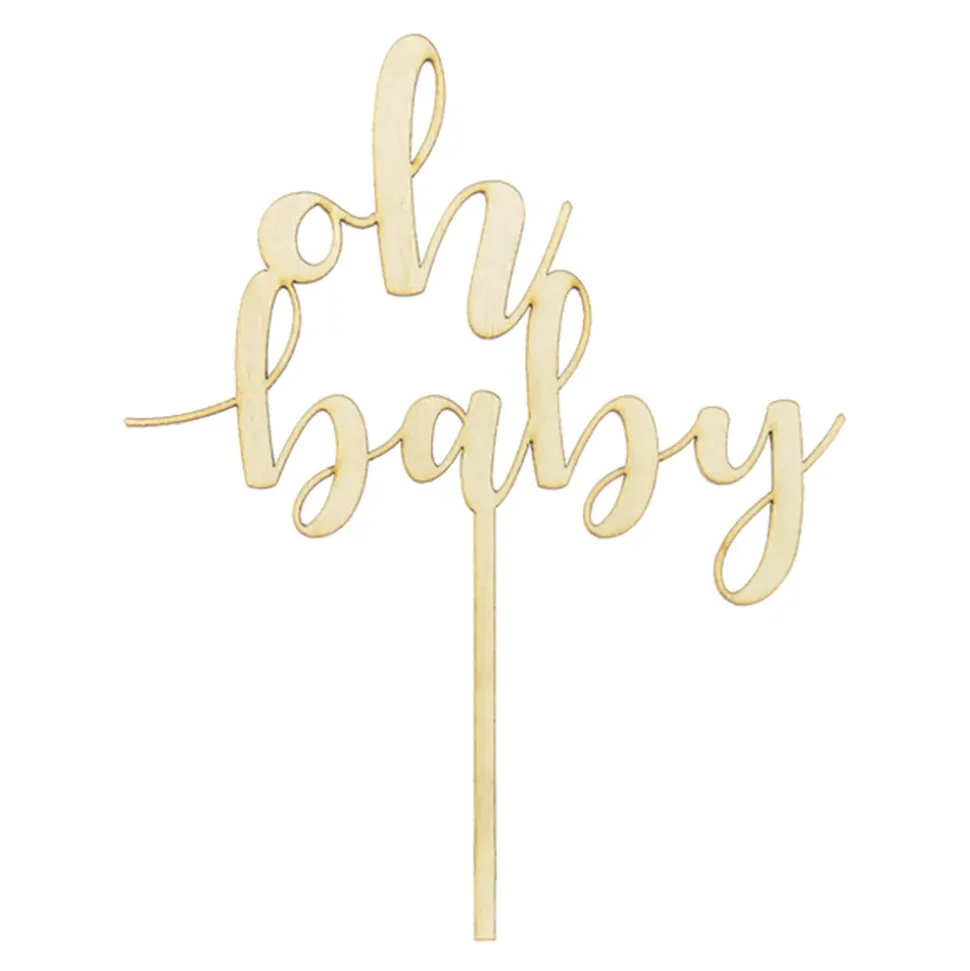 Cake Topper Oh Baby Tre