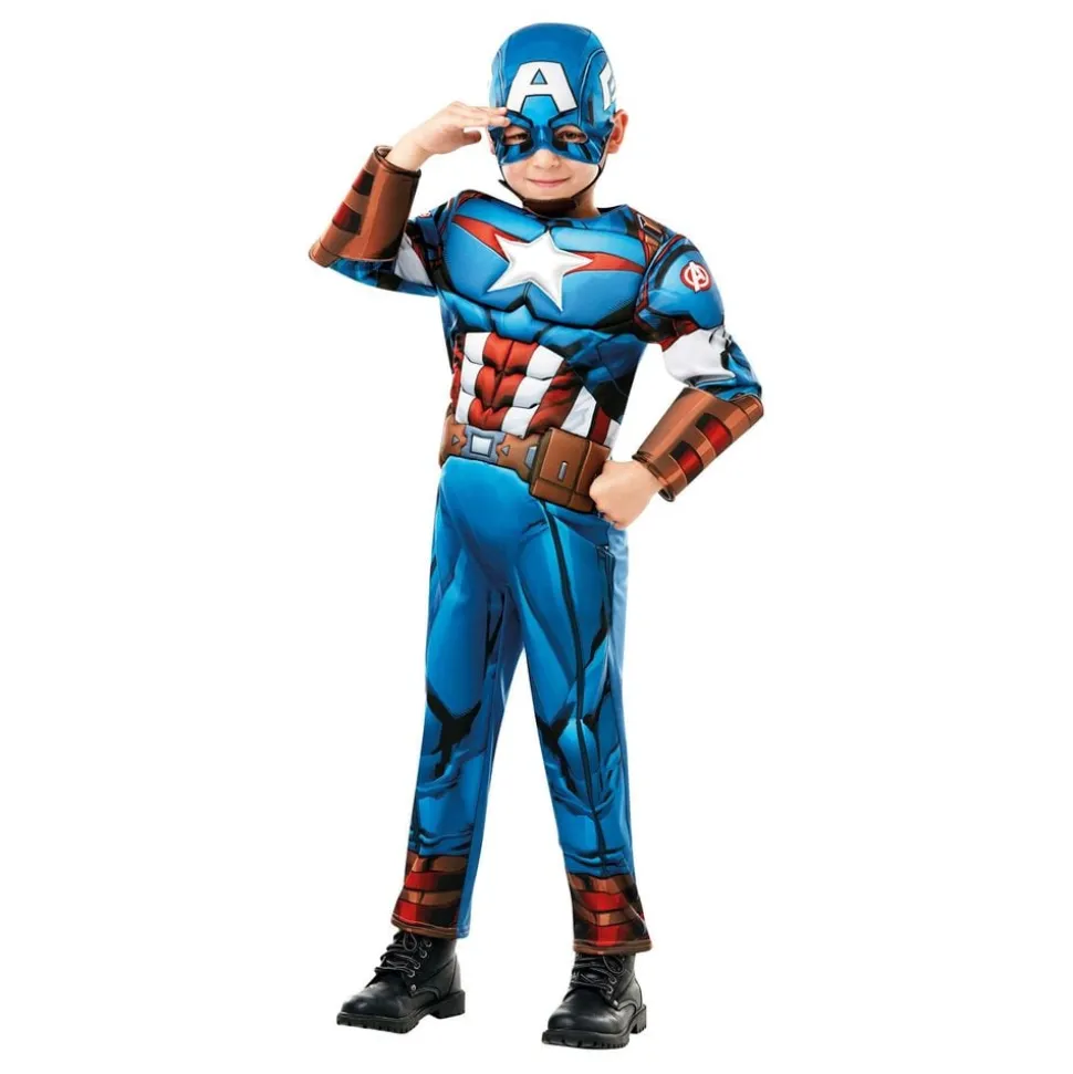 Captain America Deluxe Barn Kostyme