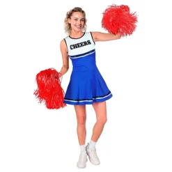 Cheerleader Kjole Blå Kostyme
