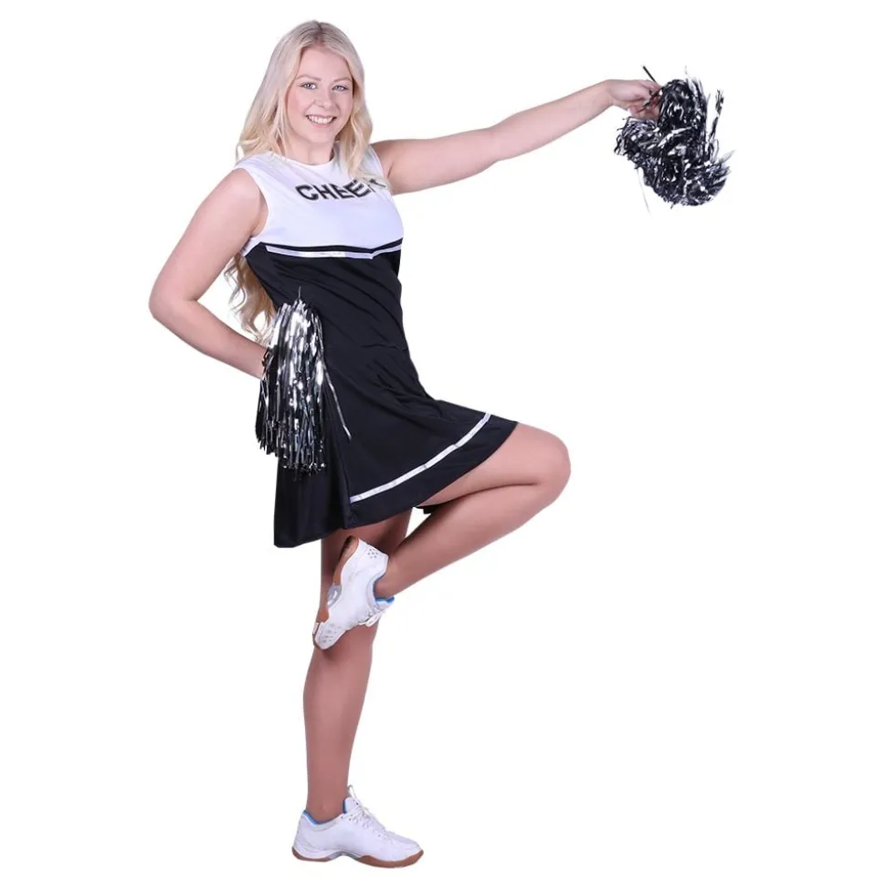 Cheerleader Svart/Hvit Kostyme