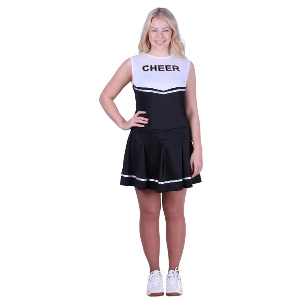 Cheerleader Svart/Hvit Kostyme