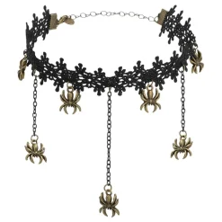 Choker Halskjede med Edderkopper