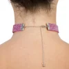 Choker Halskjede med Strass Rosa