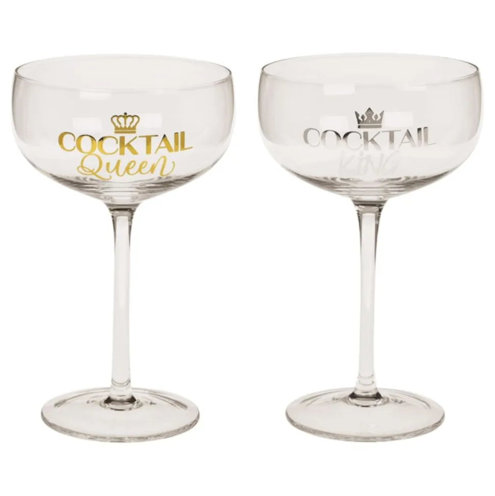 Cocktailglass Sett King & Queen
