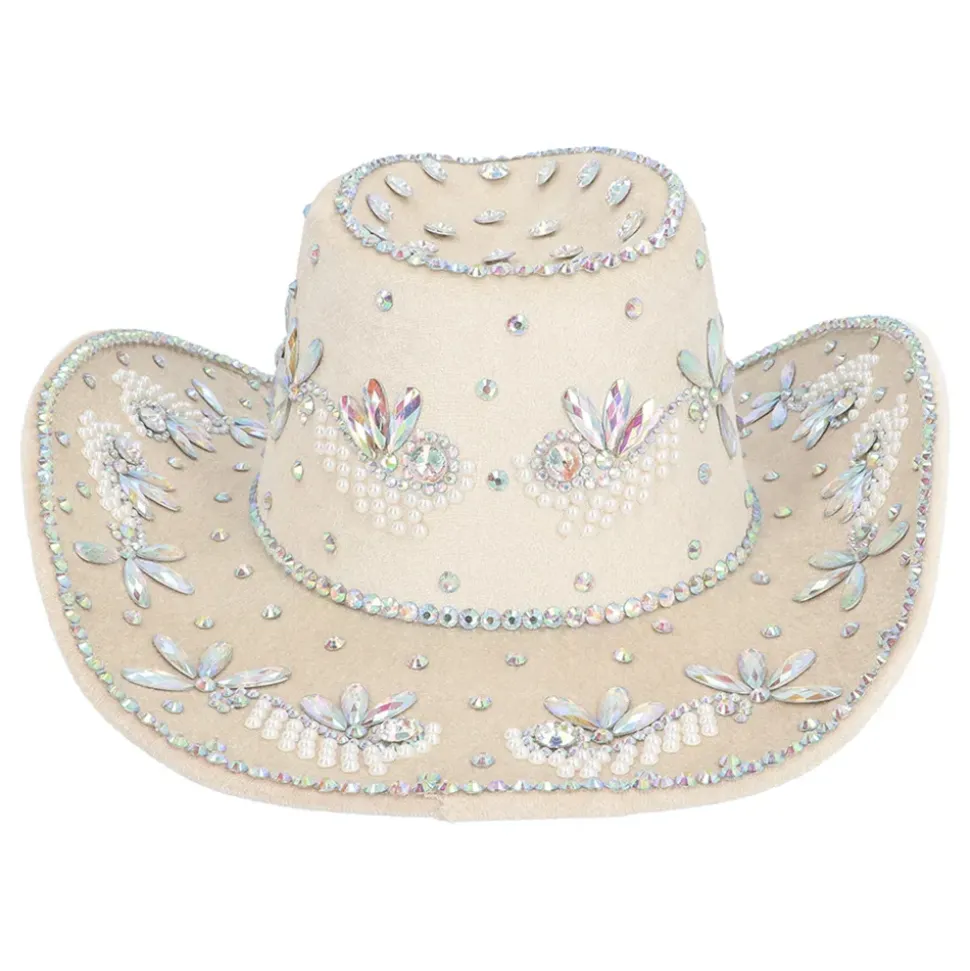 Cowboyhatt Crystal Beige