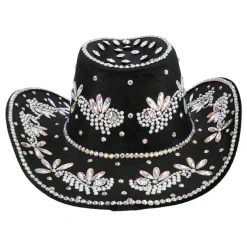 Cowboyhatt Crystal Svart