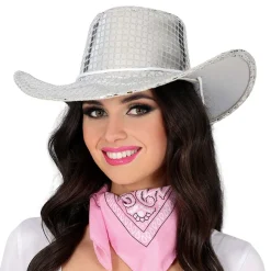 Cowboyhatt Disco Sølv