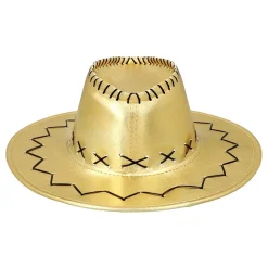 Cowboyhatt Gull med Sømmer