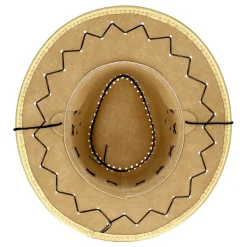 Cowboyhatt Gull med Sømmer