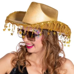 Cowboyhatt Gull med Stjerner