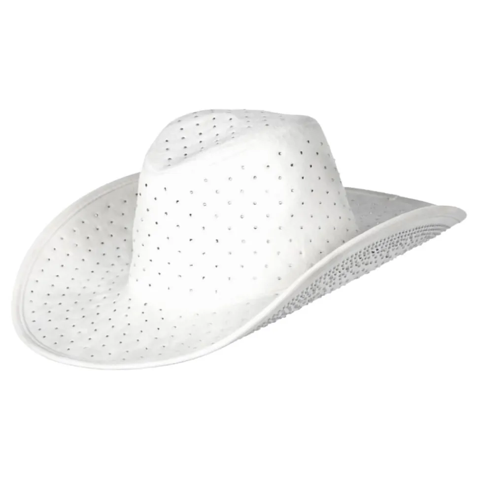 Cowboyhatt Hvit med Steiner