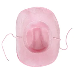 Cowboyhatt med Kumønster Rosa/Hvit