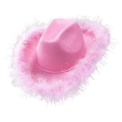 Cowboyhatt Rosa med Pels