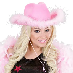 Cowboyhatt Rosa med Pels