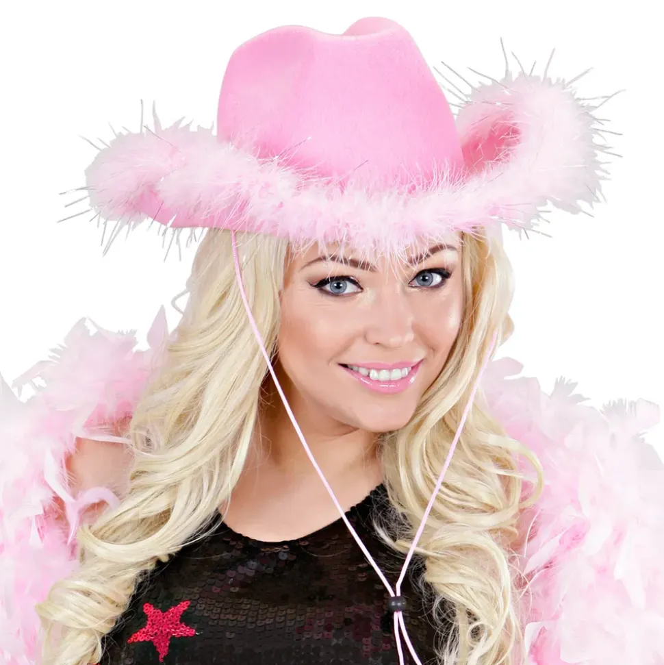 Cowboyhatt Rosa med Pels