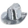 Cowboyhatt Sølv med Paljetter