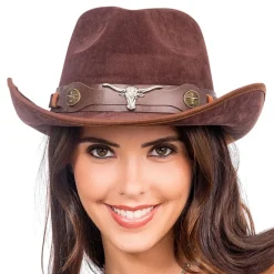 Cowboyhatt Suede Brun