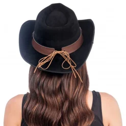 Cowboyhatt Suede Svart