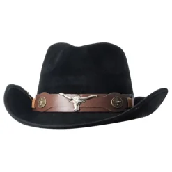 Cowboyhatt Suede Svart