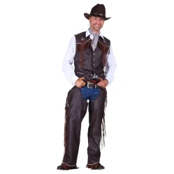 Cowboy Vest Herre Brun Deluxe