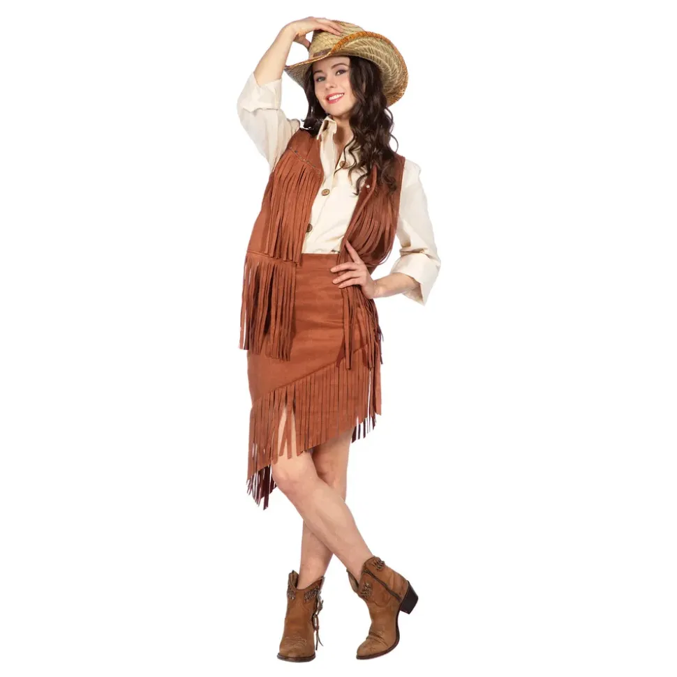Cowgirl Brun Kostyme