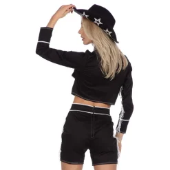 Cowgirl med Shorts Svart Kostyme