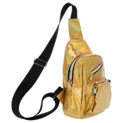 Crossbody-veske Holografisk Gull