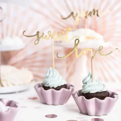 Cupcake Toppers Sweet, Love, Yum