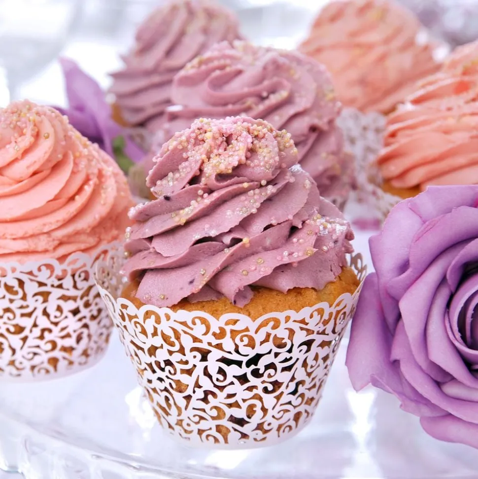 Cupcake Wrappers Hvit Lace