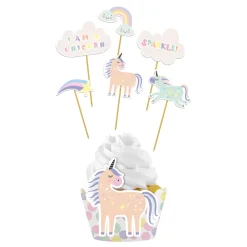 Cupcake Wrappers Kit Unicorns & Rainbows