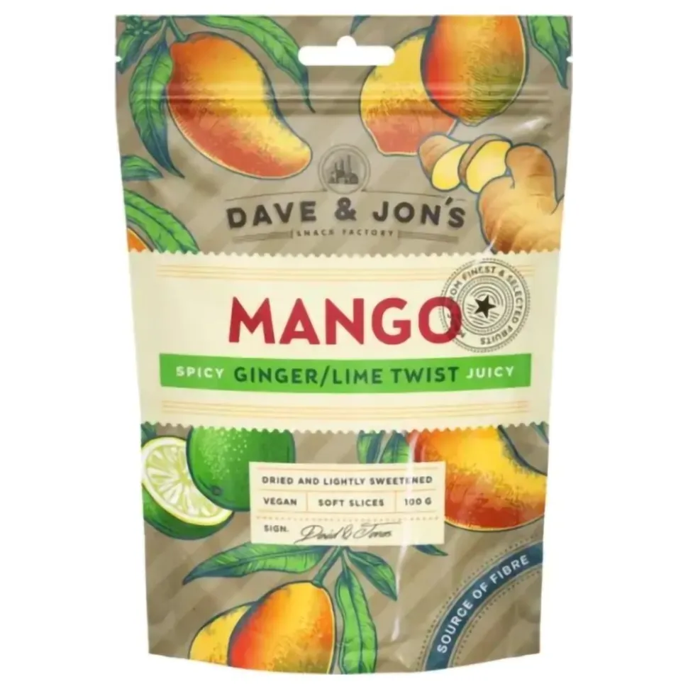 Dave & Jons Tørket Mango Spicy Ginger Lime Twist