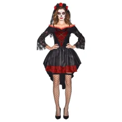 Day of the Dead Kort Kjole Kostyme