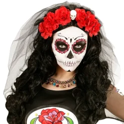 Day of the Dead Pannebånd med Roser