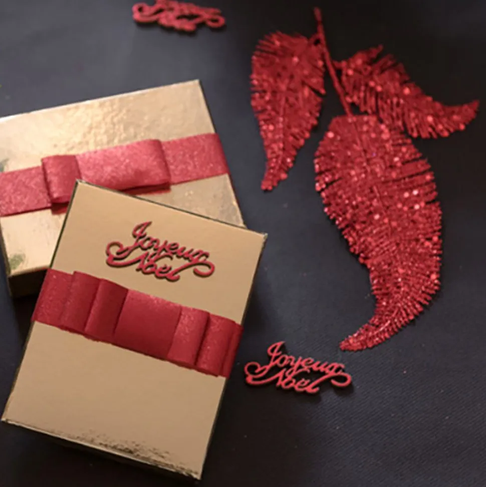 Dekorasjonsbånd Rød Glitter