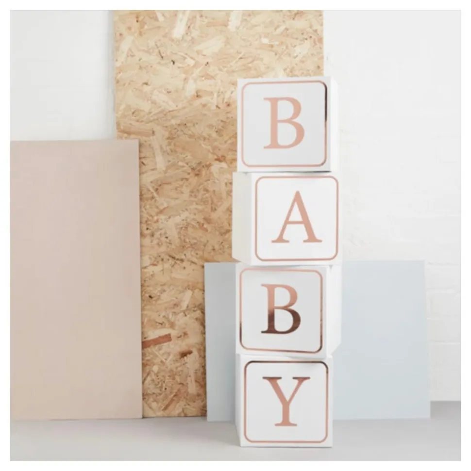 Dekorasjonsbokser Baby Roségull