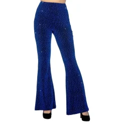 Discobukser Utsvingte Glitter Blå Dame