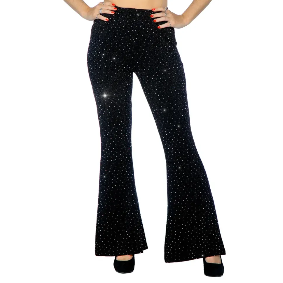 Discobukse utsvinget Glitter Svart Dame