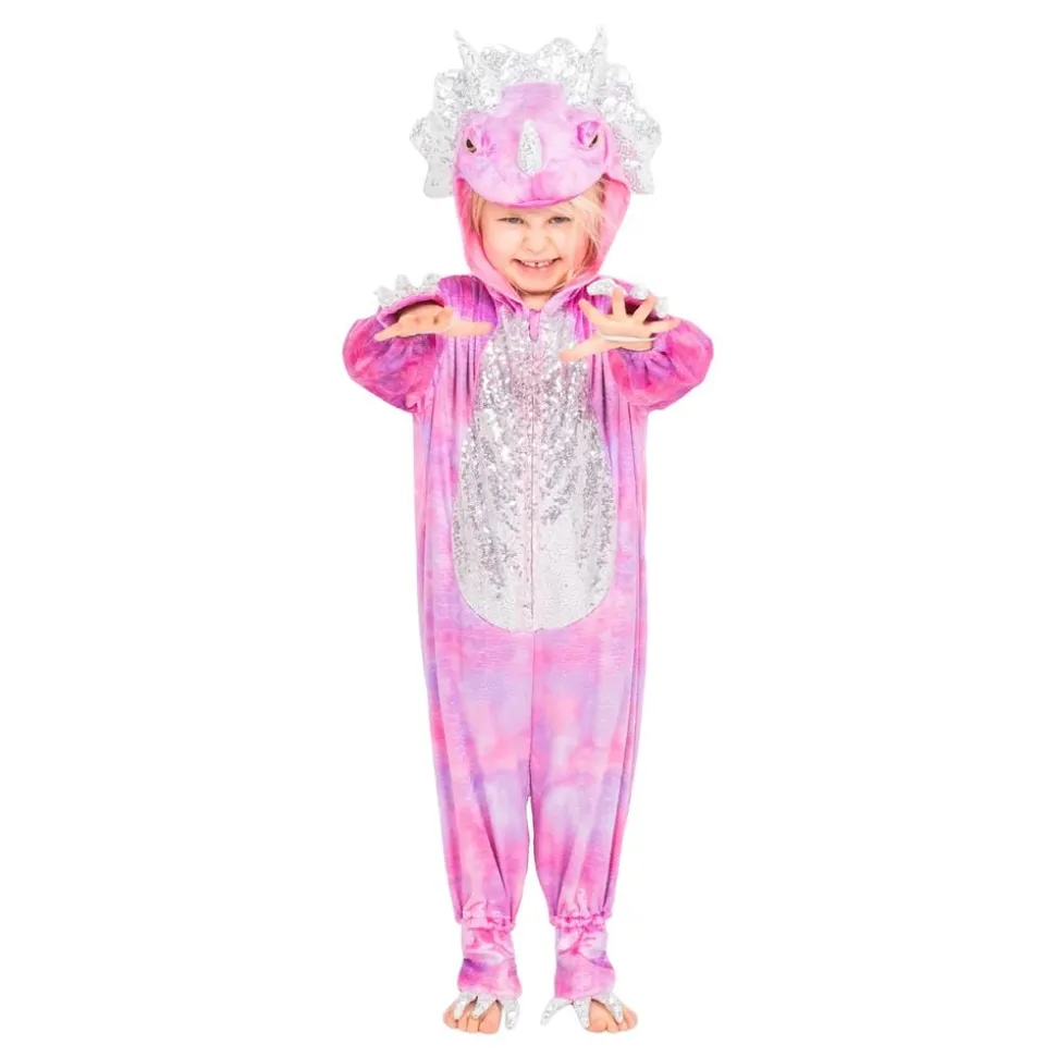 Disco Dinosaur Rosa Jumpsuit Barn Kostyme