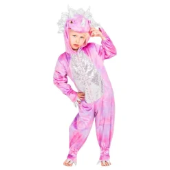 Disco Dinosaur Rosa Jumpsuit Barn Kostyme