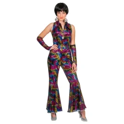 Disko Regnbue Jumpsuit Kostyme