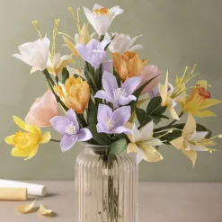 DIY-sett Kreppapirblomster