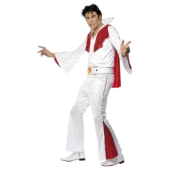 Elvis Hvit/Rød Kostyme