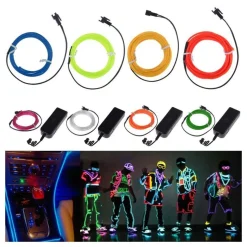 El Wire Batteridrevet LED-slynge