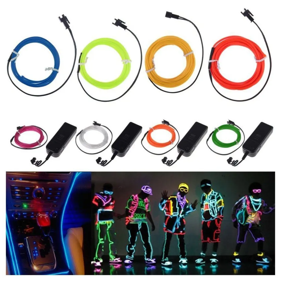 El Wire Batteridrevet LED-slynge
