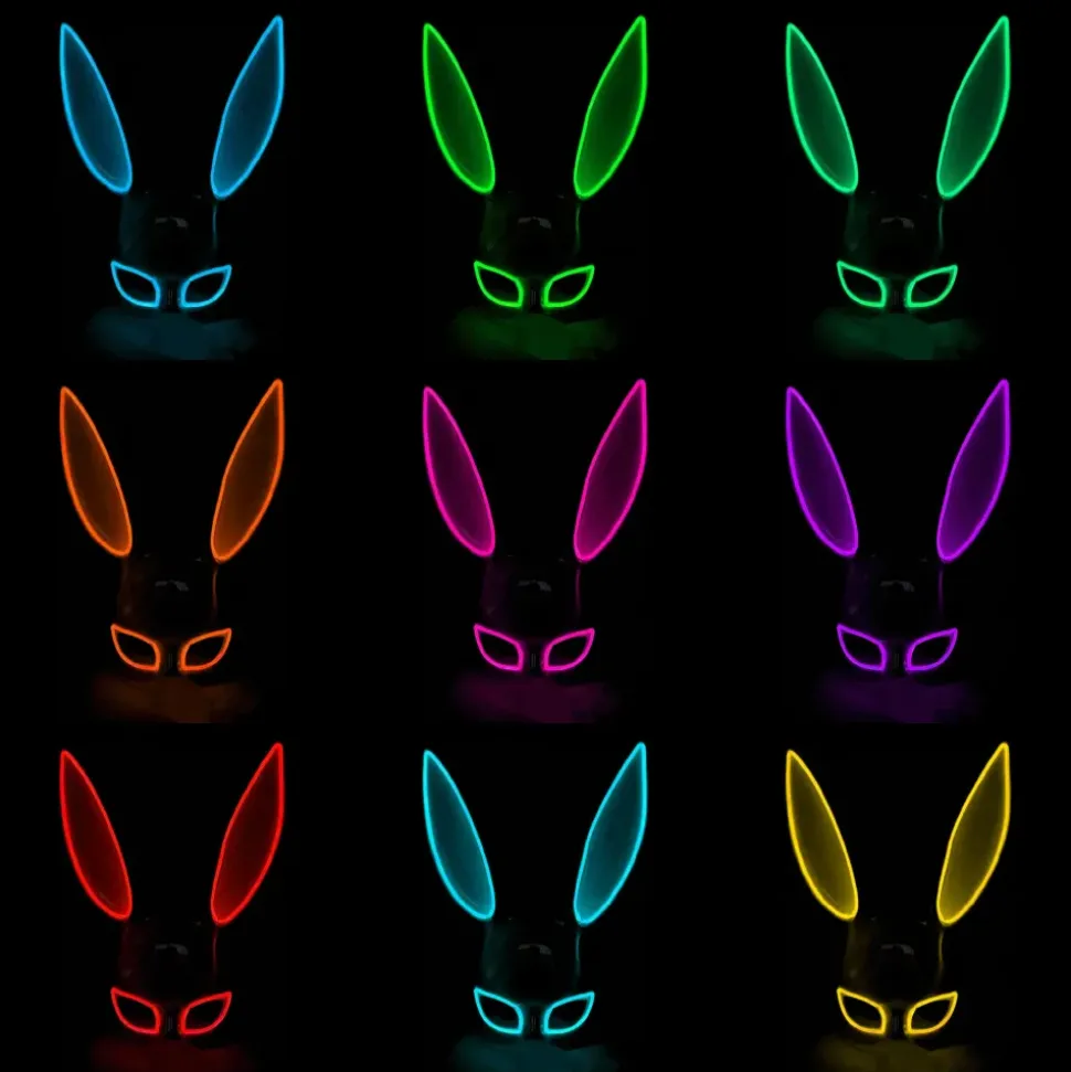EL Wire Kanin LED Maske